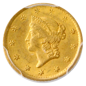 1851-O $1 Gold PCGS MS62