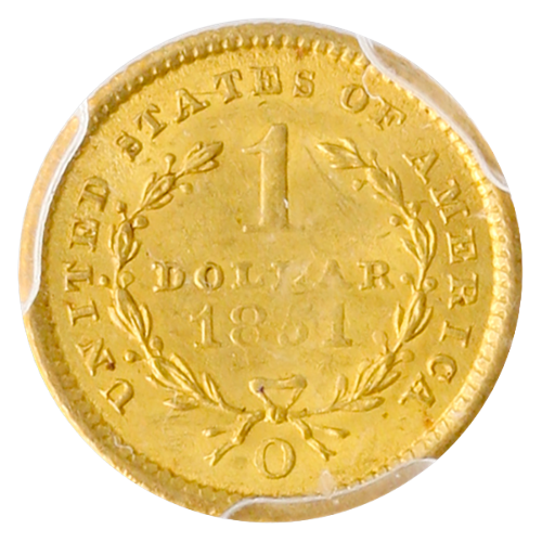 1851-O $1 Gold PCGS MS62