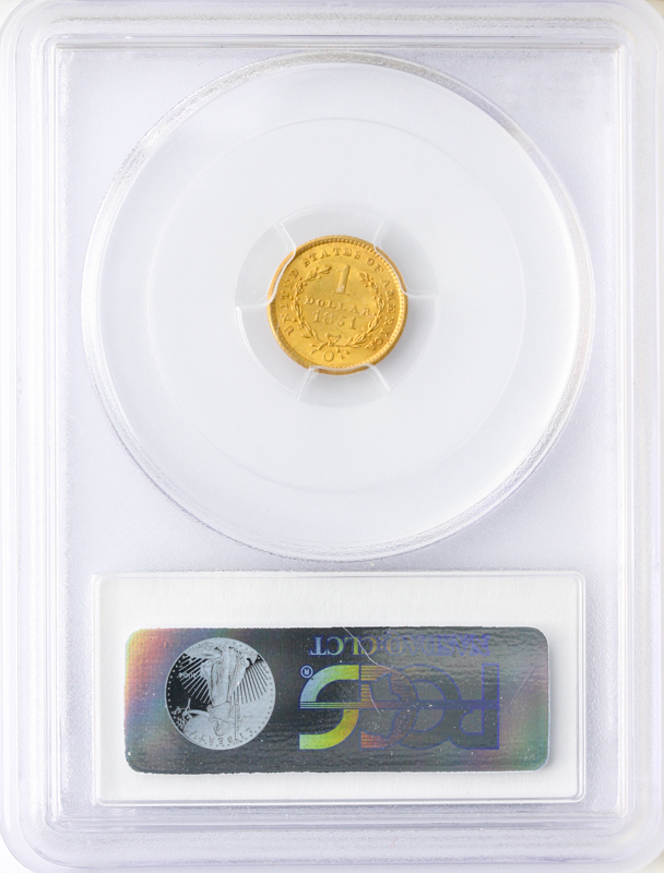 1851-O $1 Gold PCGS MS63