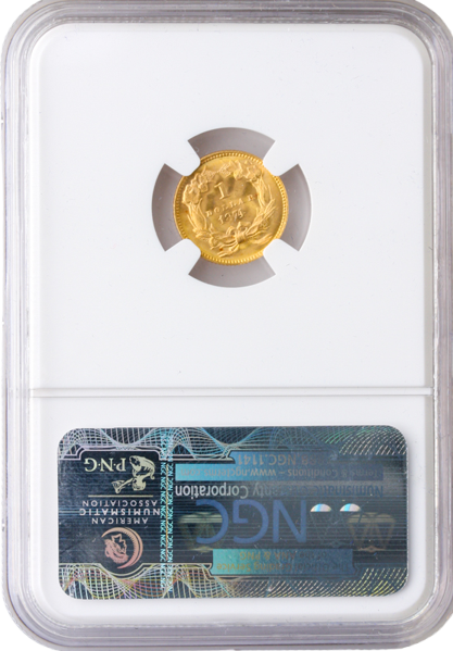1874 $1 Gold Type 3 NGC MS67 CAC 1874 $1 Gold Type 3 NGC MS67 CAC