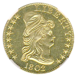 1802/1 $5 Draped Bust NGC MS62 CAC