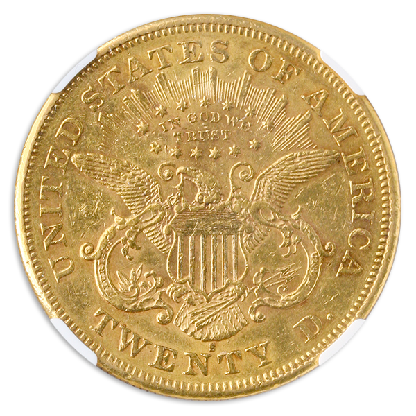 1876-S $20 Liberty NGC AU50