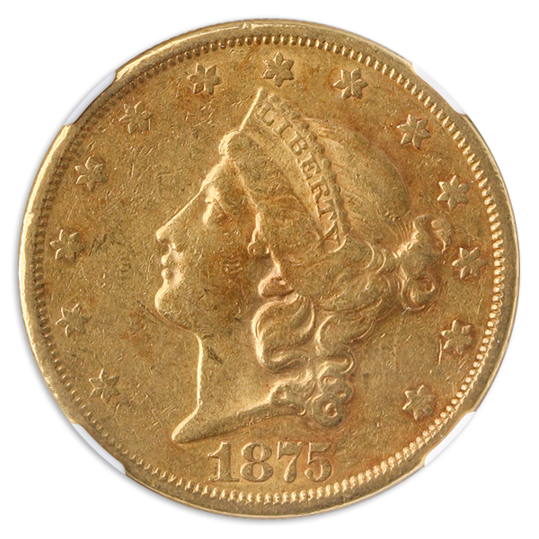 1875-S $20 Liberty NGC AU50 1875-S $20 Liberty NGC AU50