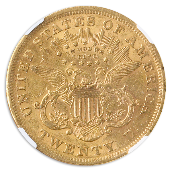 1873 $20 Liberty Open 3 NGC AU50 1873 $20 Liberty Open 3 NGC AU50