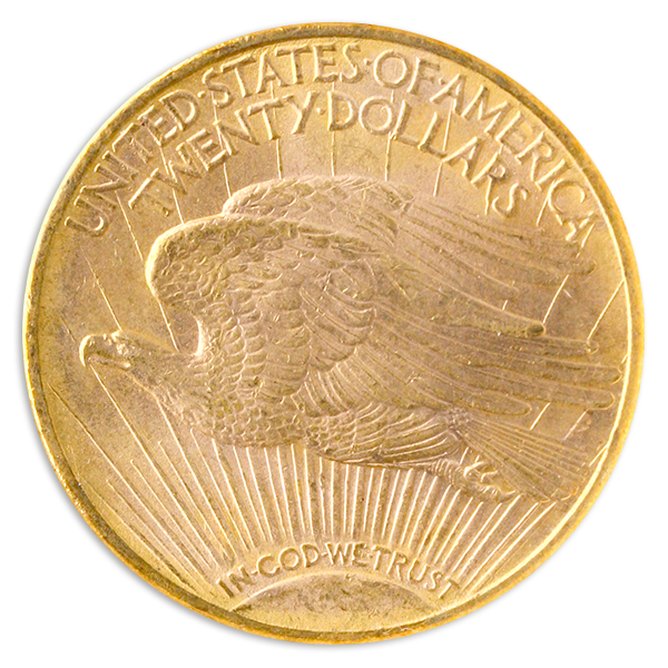 1908-D $20 Saint Gaudens With Motto NGC MS63