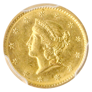 1849 $1 Gold PCGS MS61