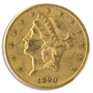 1890-CC $20 Liberty PCGS AU50 CAC