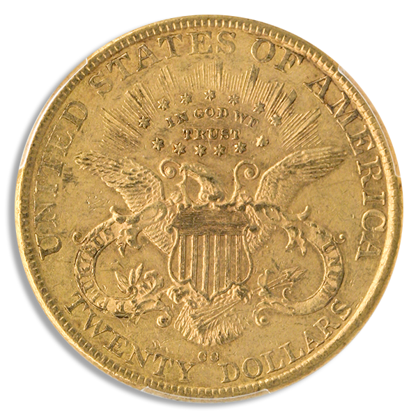 1890-CC $20 Liberty PCGS AU50 CAC