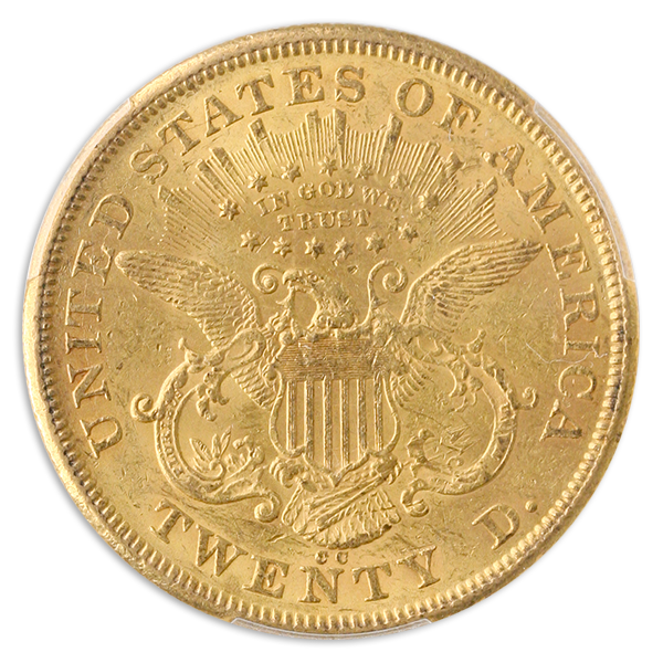 1874-CC $20 Liberty PCGS AU58 CAC