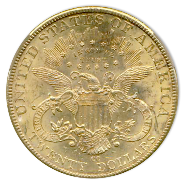 1893-CC $20 Liberty CACG AU58 1893-CC $20 Liberty CACG AU58