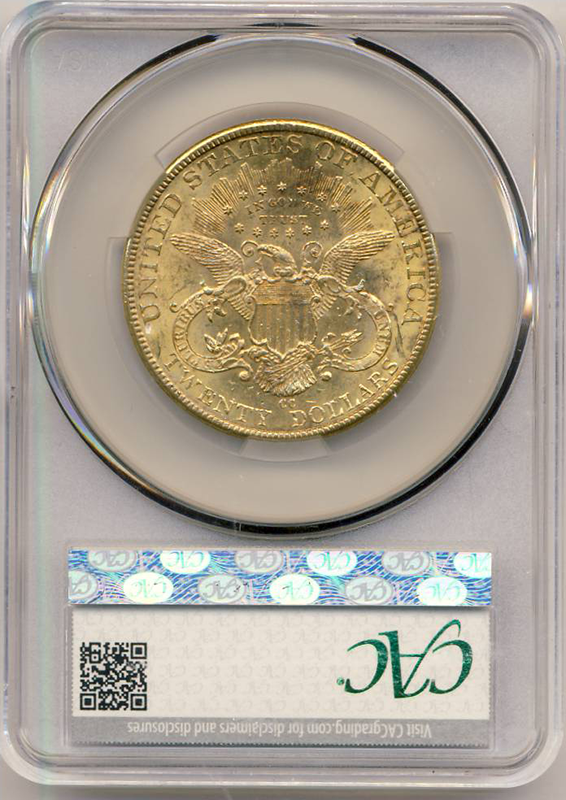 1893-CC $20 Liberty CACG AU58 1893-CC $20 Liberty CACG AU58