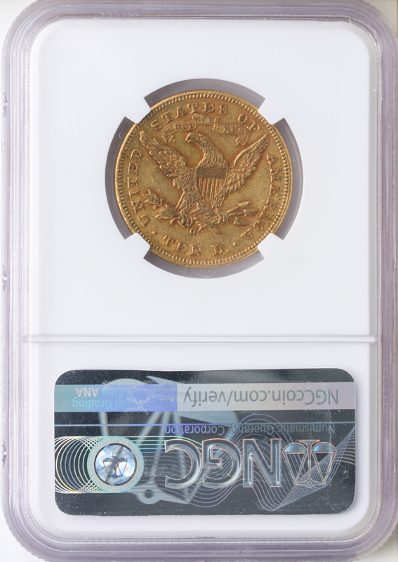 1880-O $10 Liberty NGC AU55 CAC 1880-O $10 Liberty NGC AU55 CAC