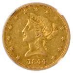 1844-O $10 Liberty NGC AU53