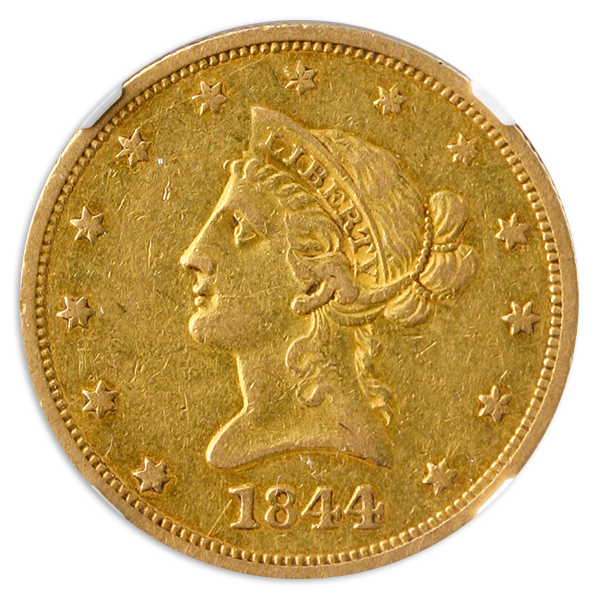 1844-O $10 Liberty NGC AU53 1844-O $10 Liberty NGC AU53