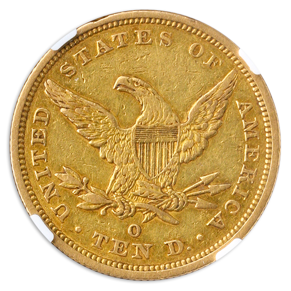 1844-O $10 Liberty NGC AU53 1844-O $10 Liberty NGC AU53