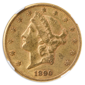 1890-CC $20 Liberty NGC AU55 CAC