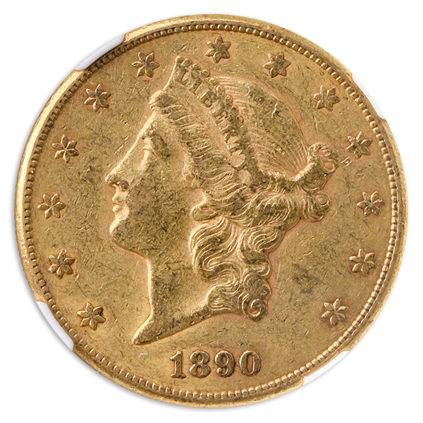 1890-CC $20 Liberty NGC AU55 CAC 1890-CC $20 Liberty NGC AU55 CAC