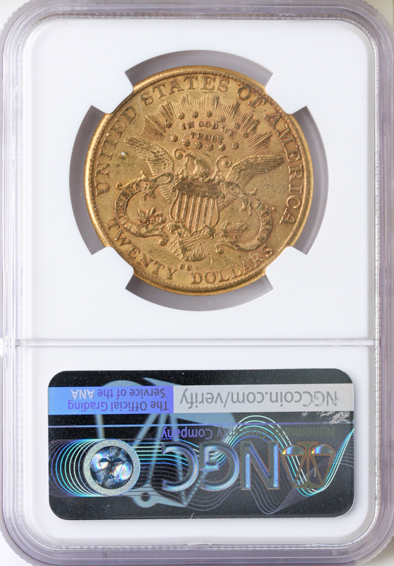 1890-CC $20 Liberty NGC AU55 CAC 1890-CC $20 Liberty NGC AU55 CAC