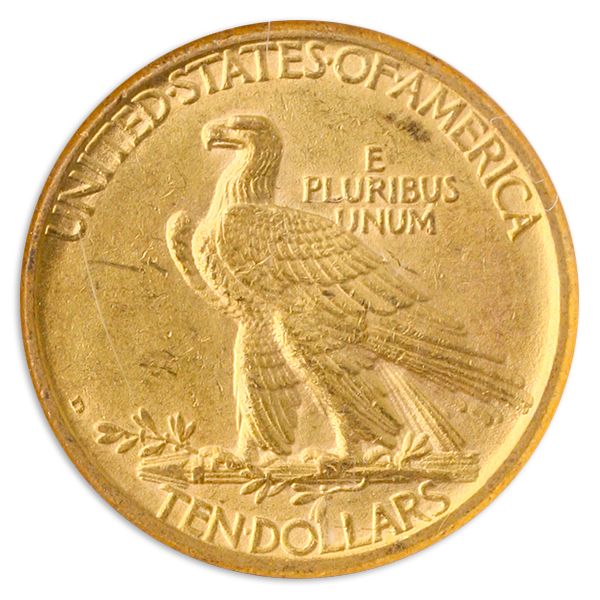 1908-D $10 Indian No Motto NGC MS61