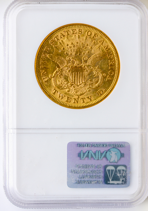 1875-S $20 Liberty NGC AU55 1875-S $20 Liberty NGC AU55