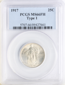 1917 Standing Liberty Quarter Type 1 Full Head PCGS MS66