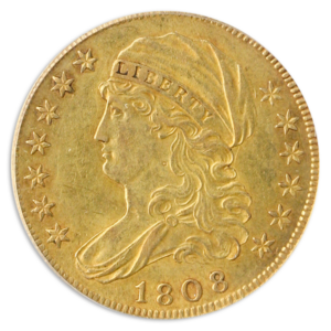 $5 CAPPED BUST 1808/7 PCG