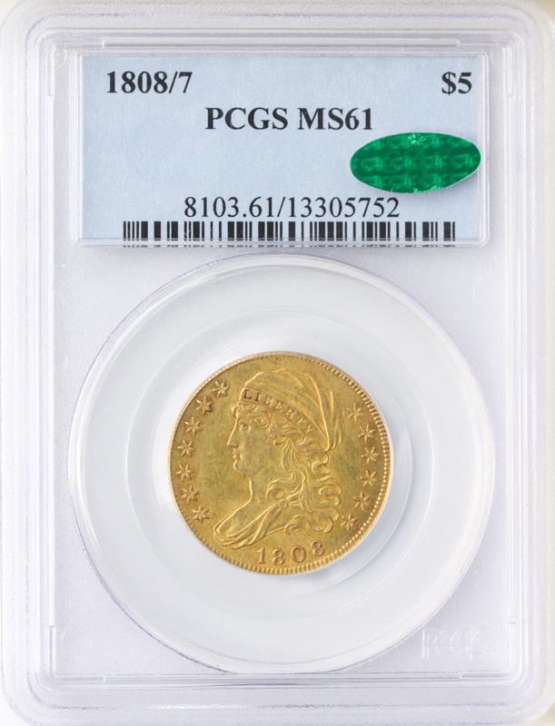$5 CAPPED BUST 1808/7 PCG $5 CAPPED BUST 1808/7 PCG