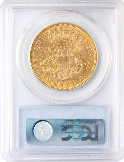 1873-S $20 Liberty Closed 3 PCGS AU55
