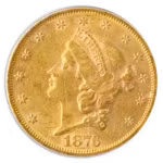 1876-S $20 Liberty PCGS AU53