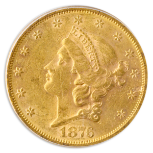 1876-S $20 Liberty PCGS AU53