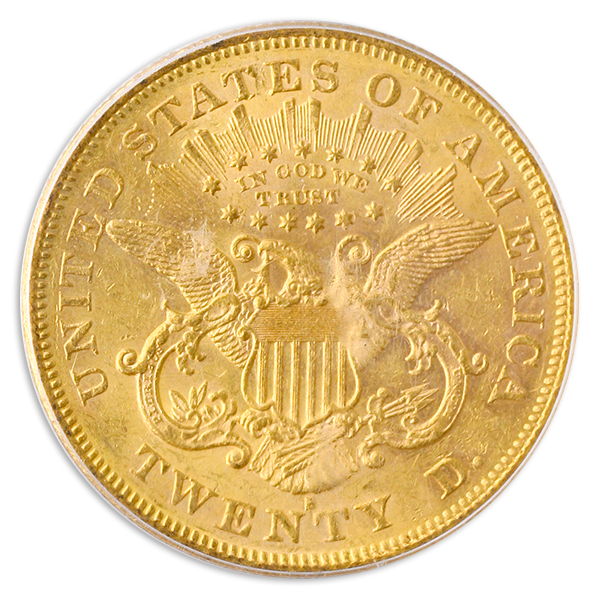 1876-S $20 Liberty PCGS AU53