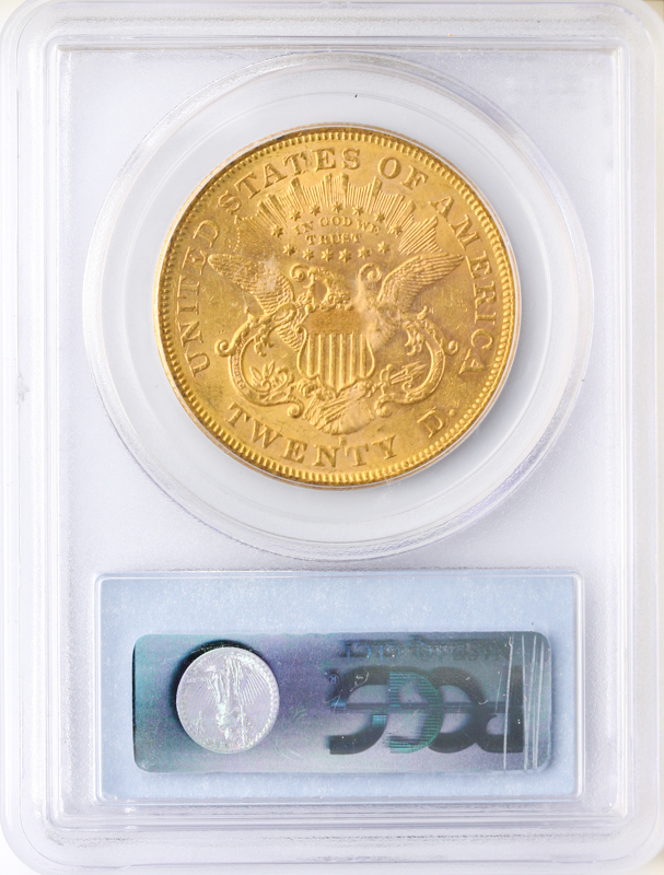 1876-S $20 Liberty PCGS AU53