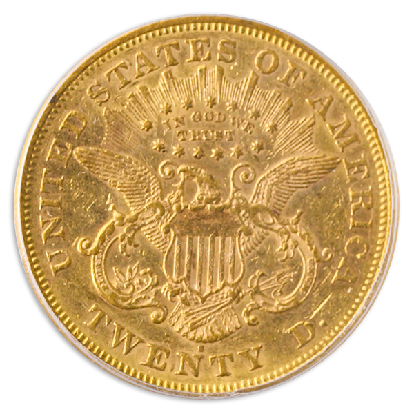 1872-S $20 Liberty PCGS AU55