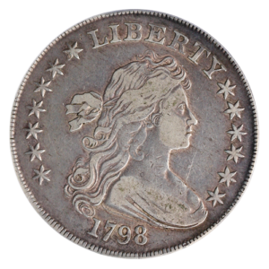 1798 Draped Bust $1 Large Eagle PCGS VF30 CAC