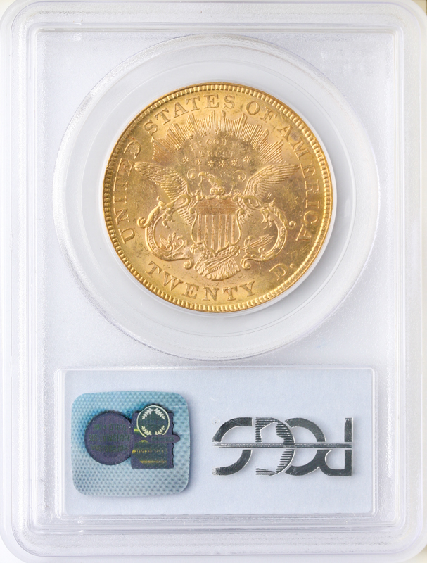 1876 $20 Liberty PCGS AU58