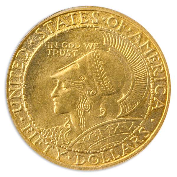 1915-S Panama Pacific $50 Round PCGS MS65 CAC 1915-S Panama Pacific $50 Round PCGS MS65 CAC