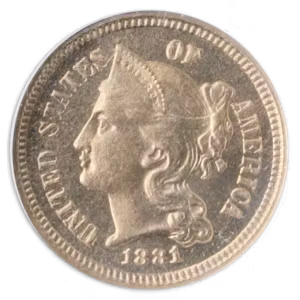 1881 3 Cent Nickel NGC PR66