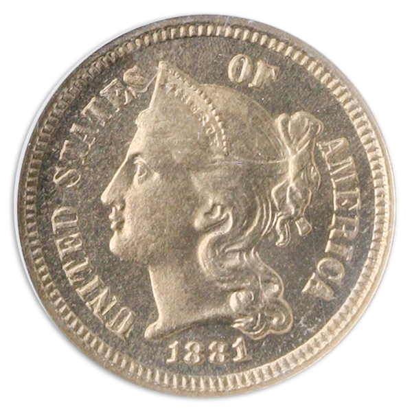 1881 3 Cent Nickel NGC PR66 1881 3 Cent Nickel NGC PR66