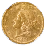 1874-S $20 Liberty NGC AU53