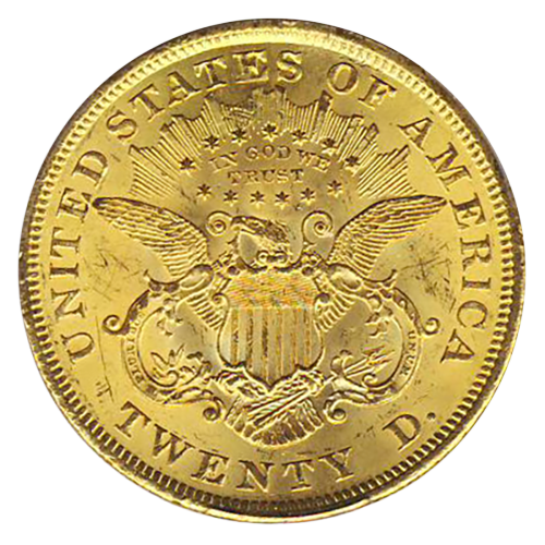 1873 $20 Liberty Open 3 PCGS MS63 CAC + 1873 $20 Liberty Open 3 PCGS MS63 CAC +