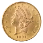 1891-S $20 Liberty PCGS MS63 CAC +
