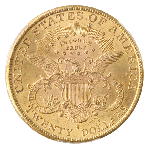 1891-S $20 Liberty PCGS MS63 CAC +