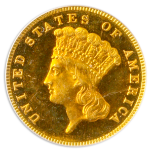 1889 $3 Gold Cameo PCGS PR64CAM
