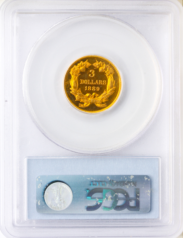 1889 $3 Gold Cameo PCGS PR64CAM 1889 $3 Gold Cameo PCGS PR64CAM