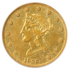 1838 $10 Liberty PCGS XF40 CAC
