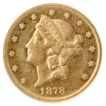 1878-CC $20 Liberty NGC AU55