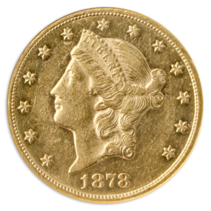1878-CC $20 Liberty NGC AU55
