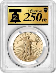 1 oz 1776-2026 250th Anniversary Gold American Eagle with Privy PCGS PR70DCAM