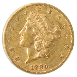 1889-CC $20 Liberty CACG AU53