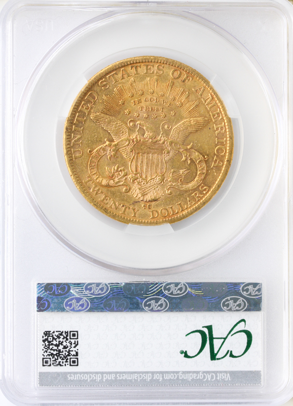 1889-CC $20 Liberty CACG AU53